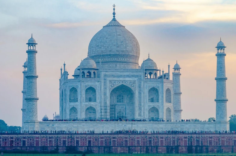 a large white building sitting on top of a lush green field, a marble sculpture, inspired by Steve McCurry, pexels contest winner, taj mahal made of cheese, thumbnail, profile picture 1024px, multicoloured