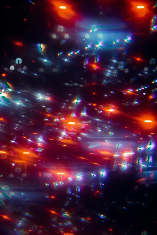 a bunch of bubbles floating on top of each other, a microscopic photo, inspired by Bruce Munro, light and space, databending, car lights, refracted sparkles, in a crashed spaceship