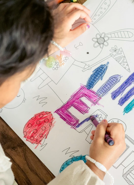 a little girl writing thank you on a piece of paper, a child's drawing, pexels contest winner, poster colour on canvas, closeup - view, engineering, animation printed poster