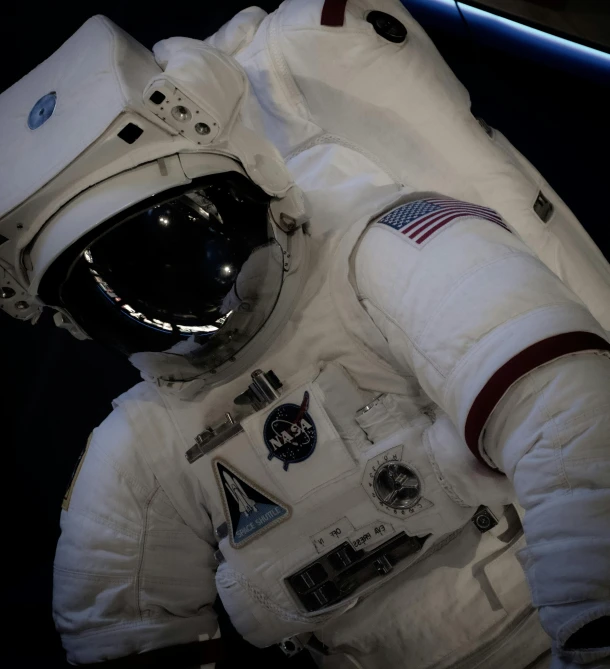 a close up of an astronaut in a space suit, unsplash, full body 8k, (extremely detailed, blank stare”