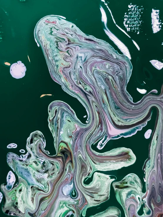 a close up of a painting on a green surface, trending on pexels, turbulent lake, satellite imagery, barreleye, 15081959 21121991 01012000 4k