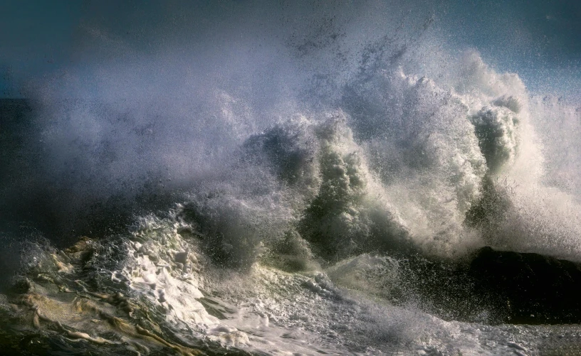 a man riding a wave on top of a surfboard, an album cover, pexels contest winner, photorealism, turbulent waves, paul barson, deep impasto, sea foam