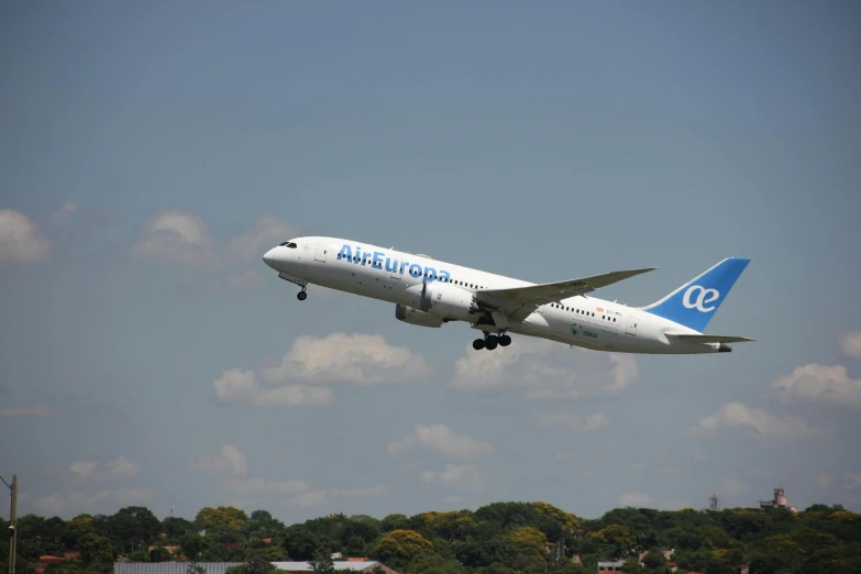 a large jetliner flying through a blue sky, by Dave Allsop, arabesque, promo image, square, where a large, europa