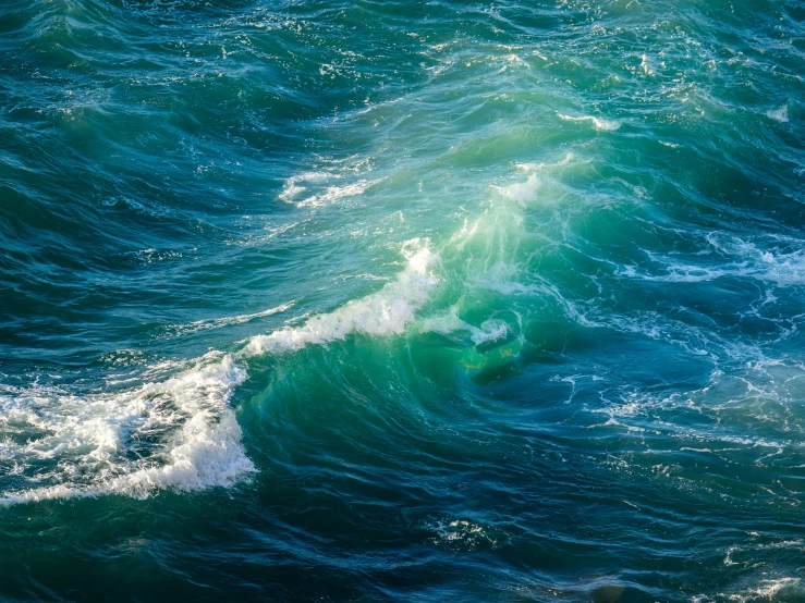 a person riding a surfboard on a wave in the ocean, pexels contest winner, renaissance, green and blue color scheme, whirlpool, desktop wallpaper, deep texture