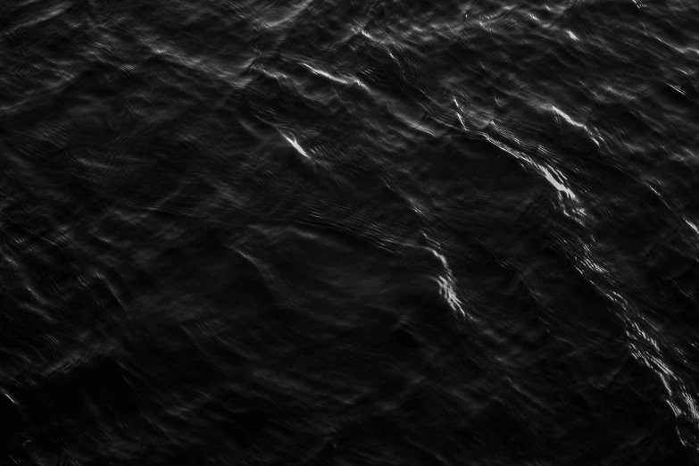 a black and white photo of a body of water, pexels, solid black #000000 background, glossy surface, nerves, stylized illustration