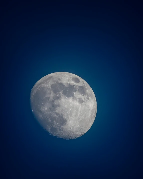 a full moon with a blue sky in the background, by Niko Henrichon, fan favorite, grey, apollo 11, waist high