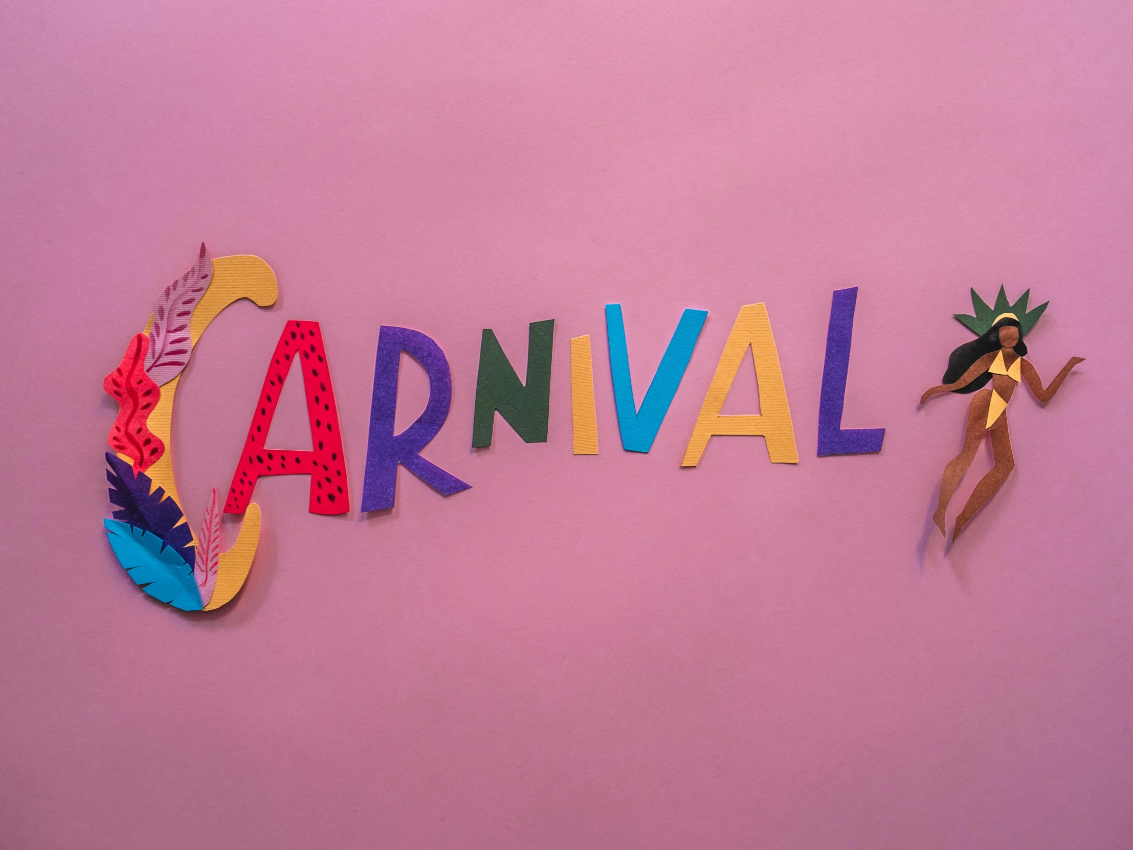 a sign that says carnival on a pink wall, a cartoon, by Gwen Barnard, pexels, cut out of cardboard, costume design made with love, avatar image