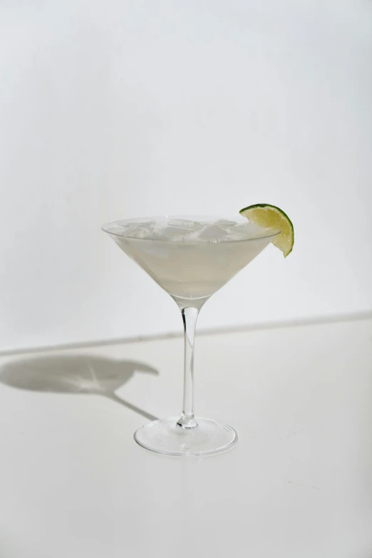 a martini sitting on top of a white table, profile image, limestone, detailed product image, recognizable