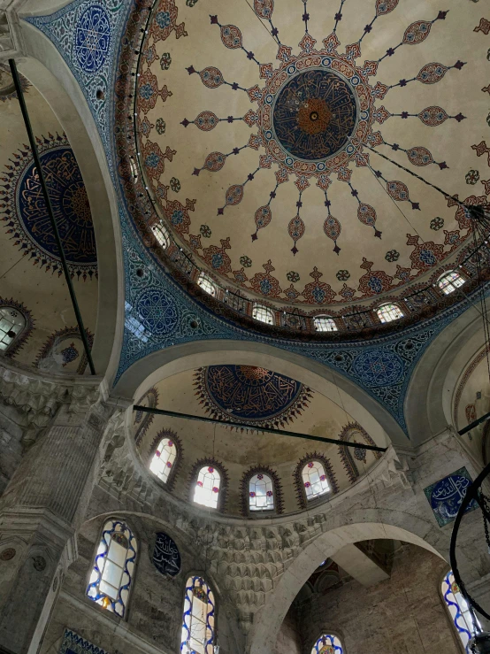 a picture of the inside of a building, a mosaic, trending on unsplash, arabesque, black domes and spires, 256x256, ottoman sultan, bird\'s eye view