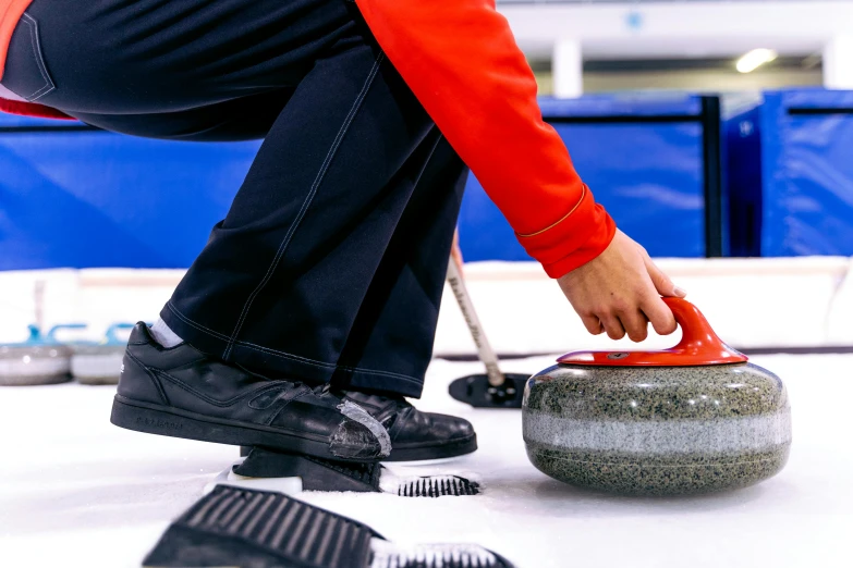 a person bending over to pick up a curling stone, pexels contest winner, manuka, thumbnail, bowl, profile image