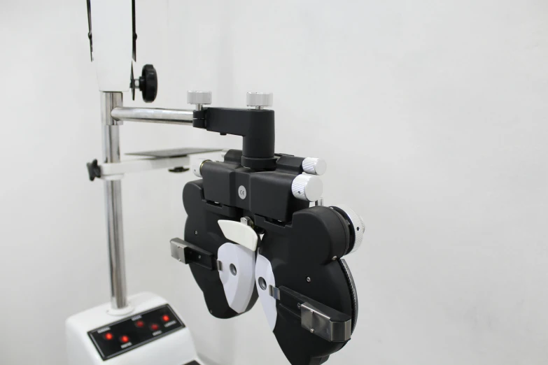 a close up of a machine in a room, eyesight, detailed product image, three fourths view, portrait n - 9