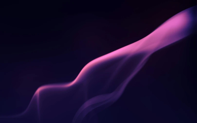 a blurry image of a purple wave on a black background, inspired by Petros Afshar, trending on pexels, generative art, incense, pink gradient background, smoking, simple illustration