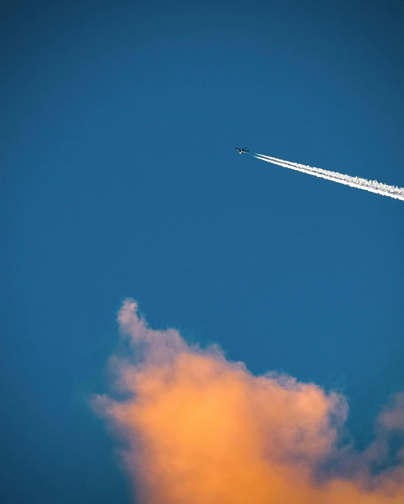 an airplane is flying high in the sky, by Peter Churcher, pexels contest winner, rocket ship, thumbnail, full frame image, today\'s featured photograph 4k