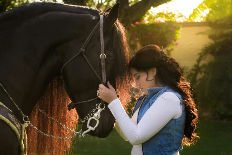 a woman that is standing next to a horse, beautifully soft lit, ameera al taweel, profile image, yennefer