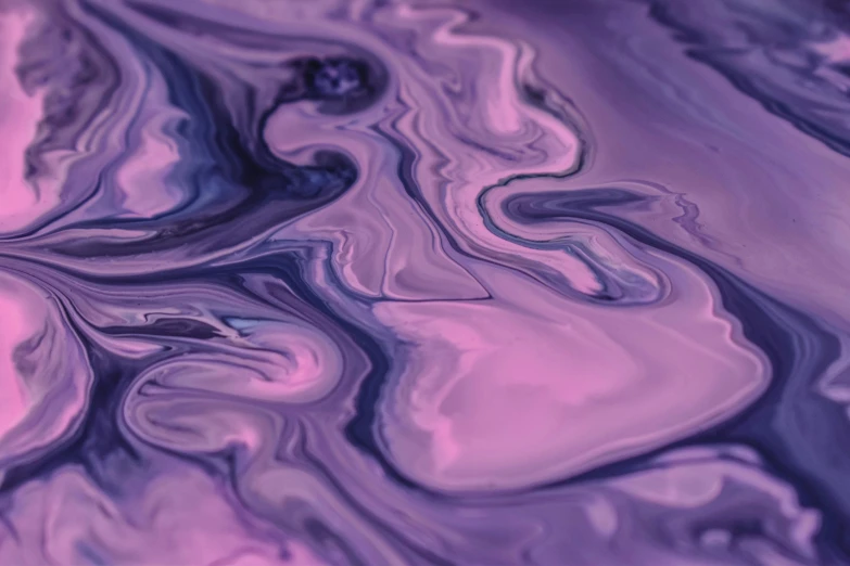 a close up of a liquid painting on a surface, inspired by Yanjun Cheng, trending on pexels, generative art, purple - tinted, abstract claymation, abstract album cover, liquid metal