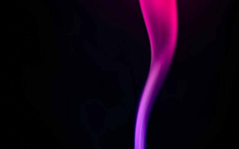 pink and purple smoke on a black background, a macro photograph, by Doug Ohlson, trending on pexels, synchromism, tendrils of colorful light, lit from the side, beautiful iphone wallpaper, blue flame