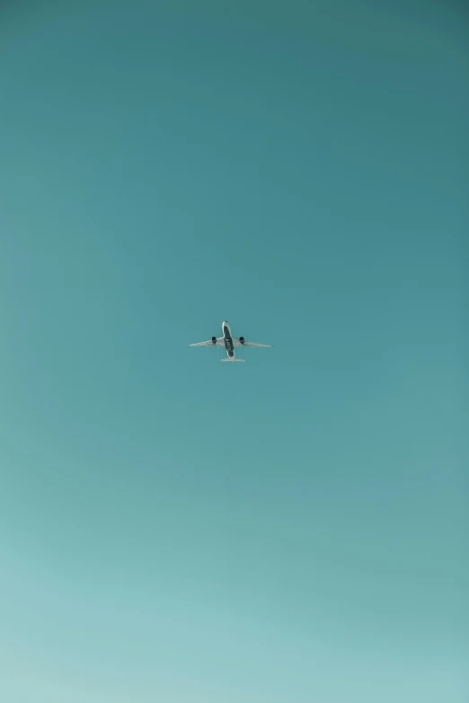 a large jetliner flying through a blue sky, by Matthias Weischer, postminimalism, # film, minimalistic!! simple, alessio albi, moody : : wes anderson