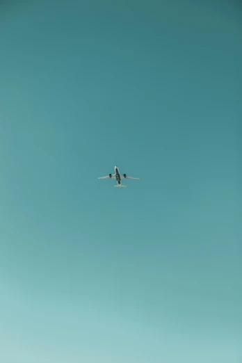 a large jetliner flying through a blue sky, by Matthias Weischer, postminimalism, # film, minimalistic!! simple, alessio albi, moody : : wes anderson