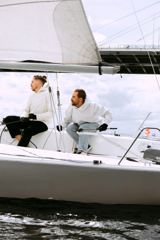 a couple of people that are on a boat, sailboats soaring in the wind, finnstark, profile image, grey