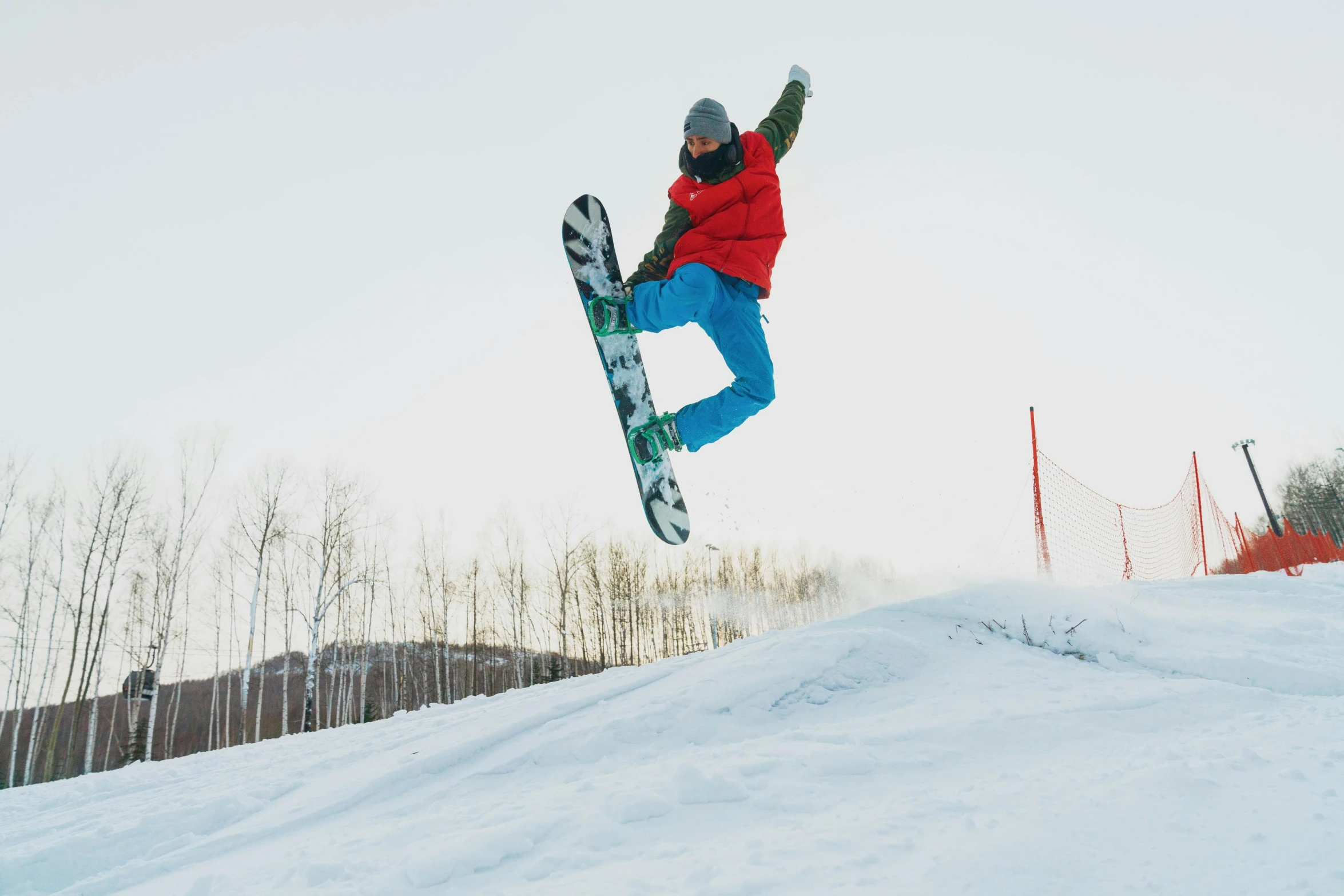 a man flying through the air while riding a snowboard, by Winona Nelson, pexels contest winner, gooey skin, thumbnail, corduroy, heath clifford