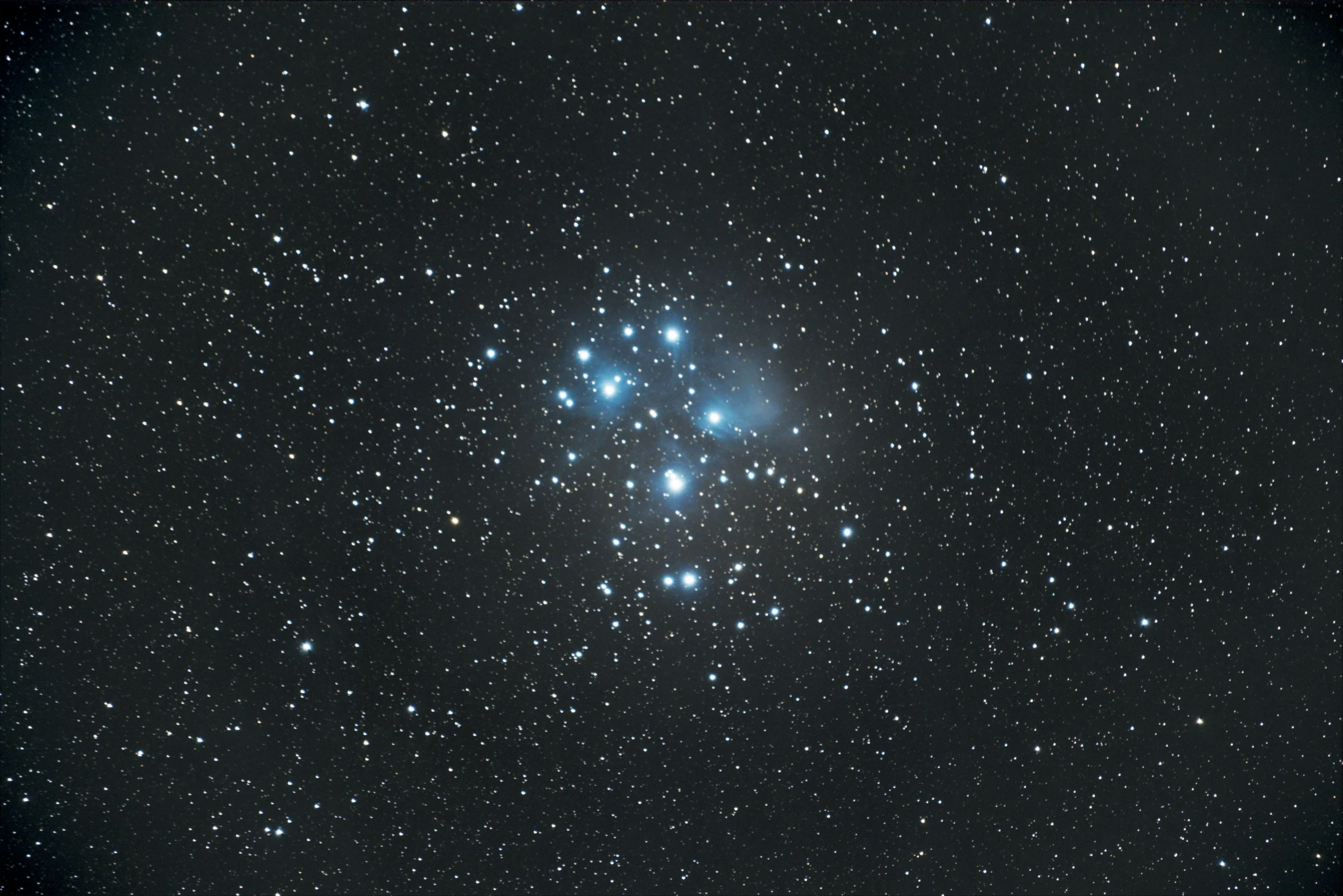 a cluster of stars in the night sky, an illustration of, flickr, taken through a telescope, 2022 photograph, photography shot, contain