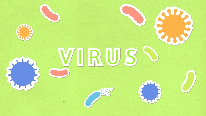 a bunch of stickers sitting on top of a green surface, an album cover, trending on pexels, micro - organisms, beauty is a virus, background image, plague and fever. full body