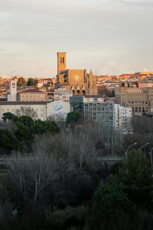 a large clock tower towering over a city, inspired by Modest Urgell, at golden hour, panoramic view, cathedrals, dan eder