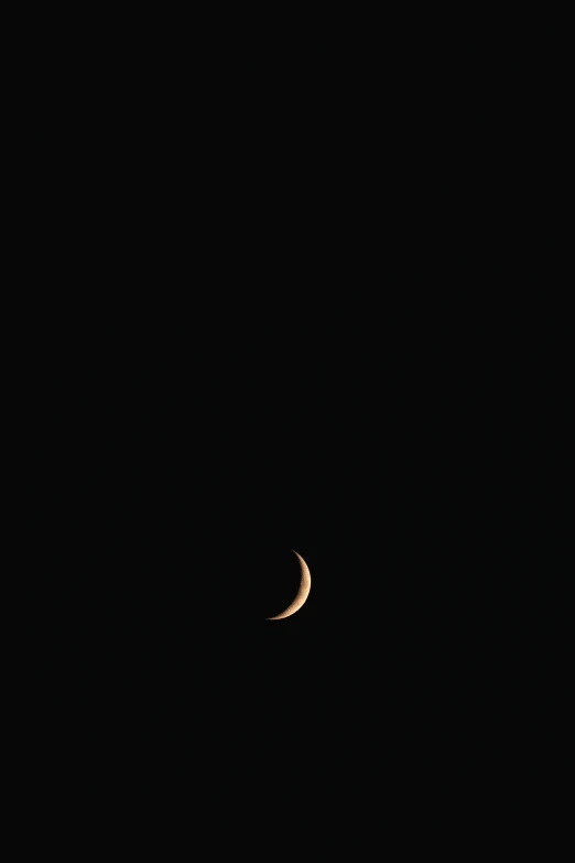 the moon is seen in the dark sky, an album cover, flickr, hurufiyya, crescent moon, dark and beige atmosphere, 15081959 21121991 01012000 4k, minimalist photo