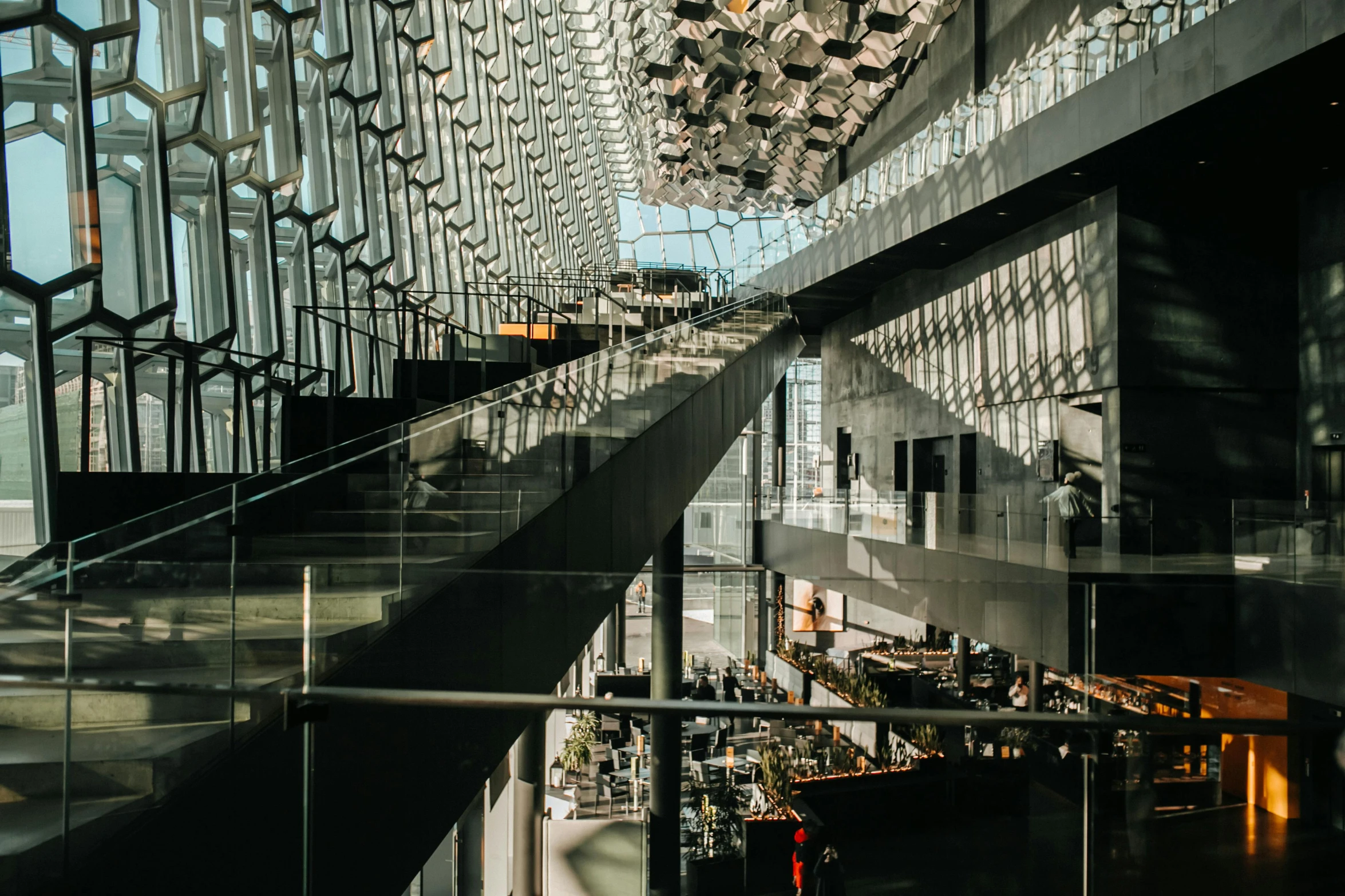 the inside of a building with a lot of windows, by Jens Søndergaard, pexels contest winner, reykjavik, bjarke ingels, thumbnail, fashionable