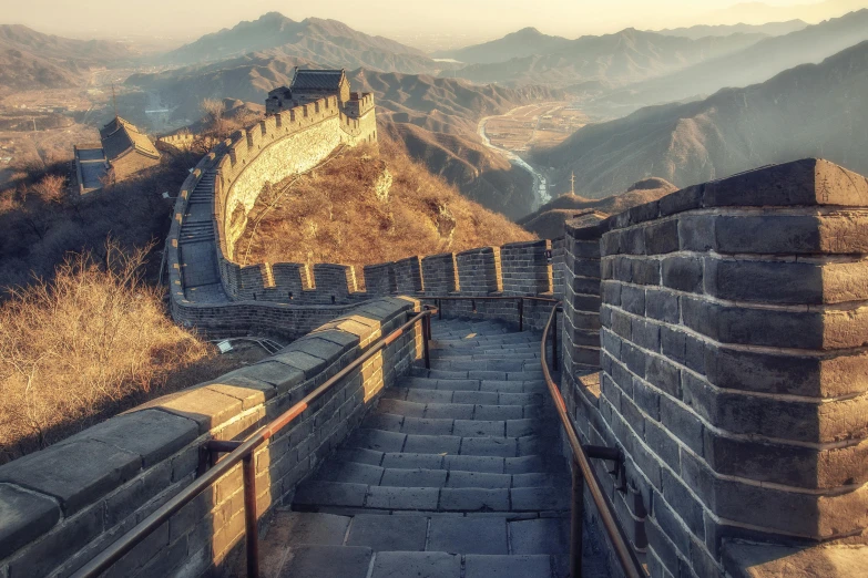 an image of the great wall of china, pexels contest winner, sunny morning light, steps, 8k resolution”, instagram post