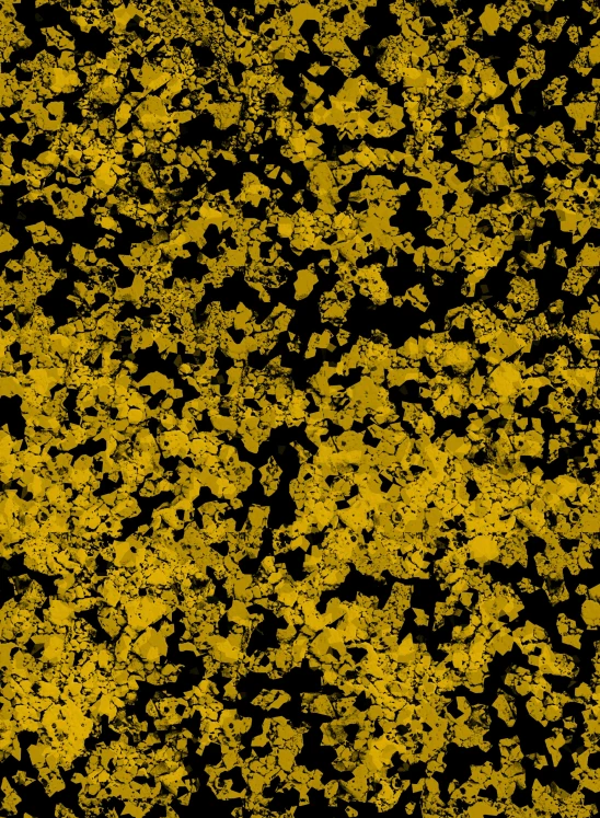 a black background with yellow paint on it, a microscopic photo, inspired by Jackson Pollock, conceptual art, seamless game texture, unrefined gold nugget, sky, taken in the late 2010s