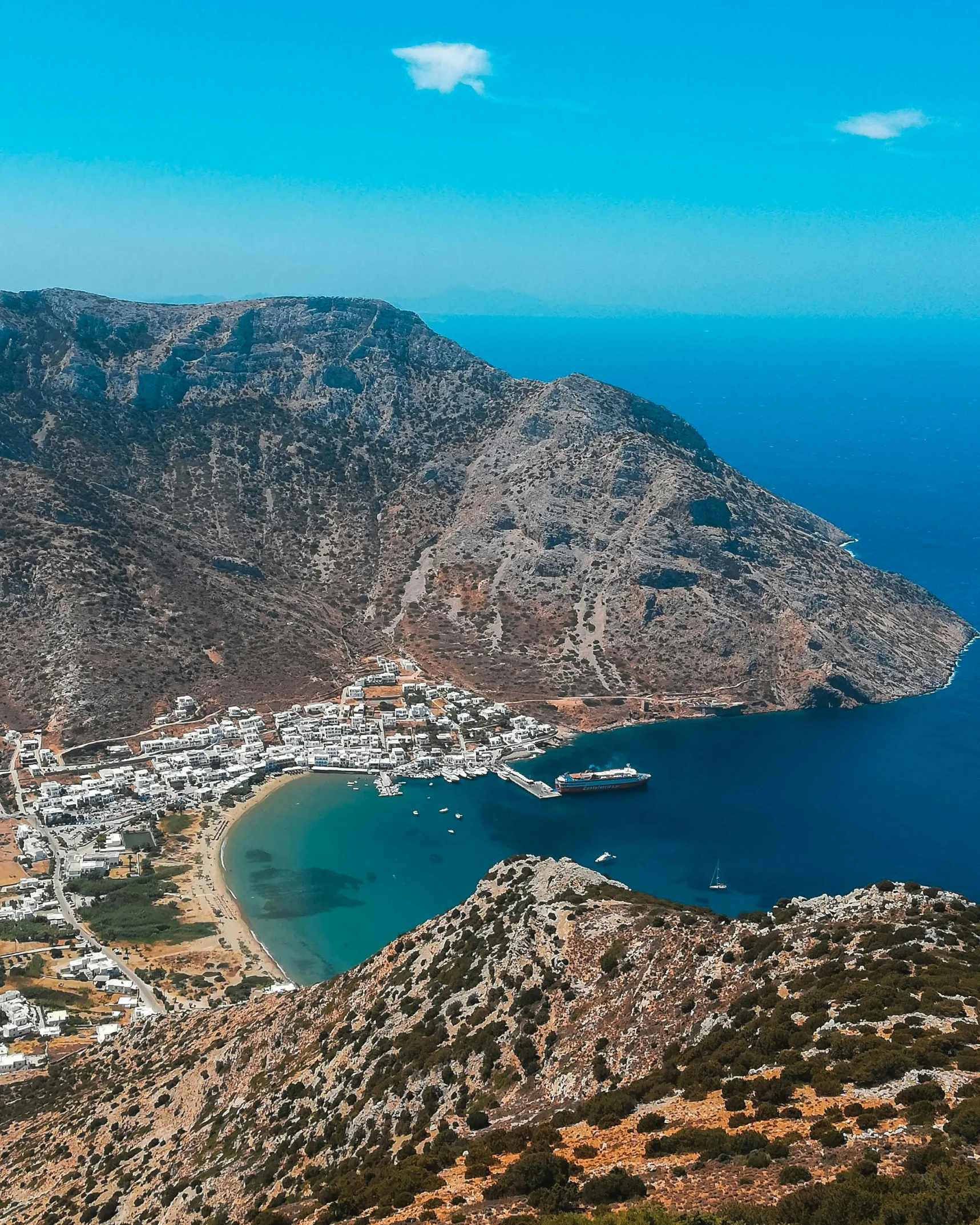 a large body of water surrounded by mountains, pathos, flatlay, small port village, lgbtq