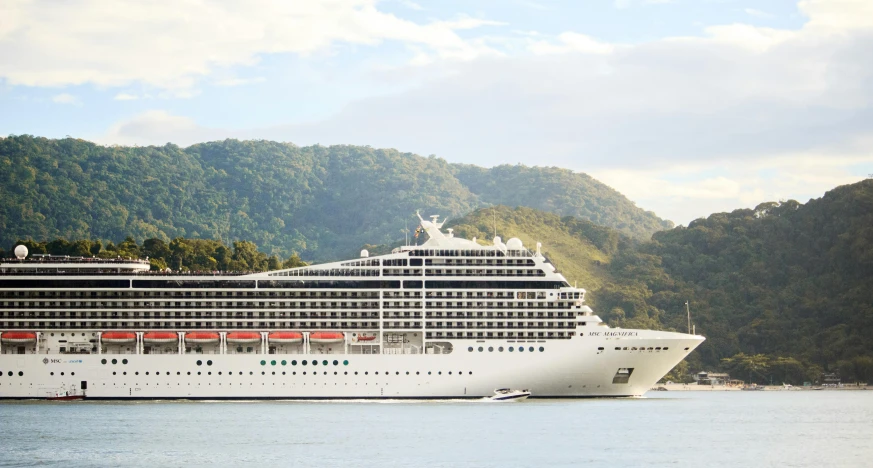 a large white cruise ship in a body of water, pexels contest winner, renaissance, avatar image, abel tasman, programming, medusa