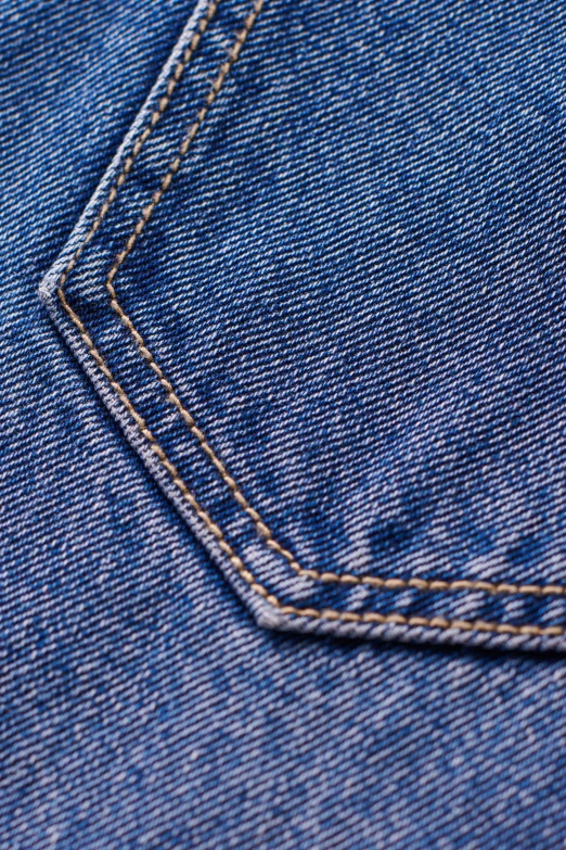 the back pocket of a pair of jeans, pexels, avatar image, blue-fabric, corners, highly_detailded