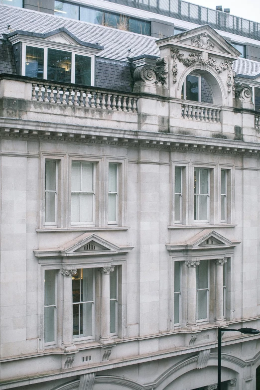 a large white building with lots of windows, inspired by Christopher Wren, cg society, art nouveau, slate, grey, tiffany, neoclassical