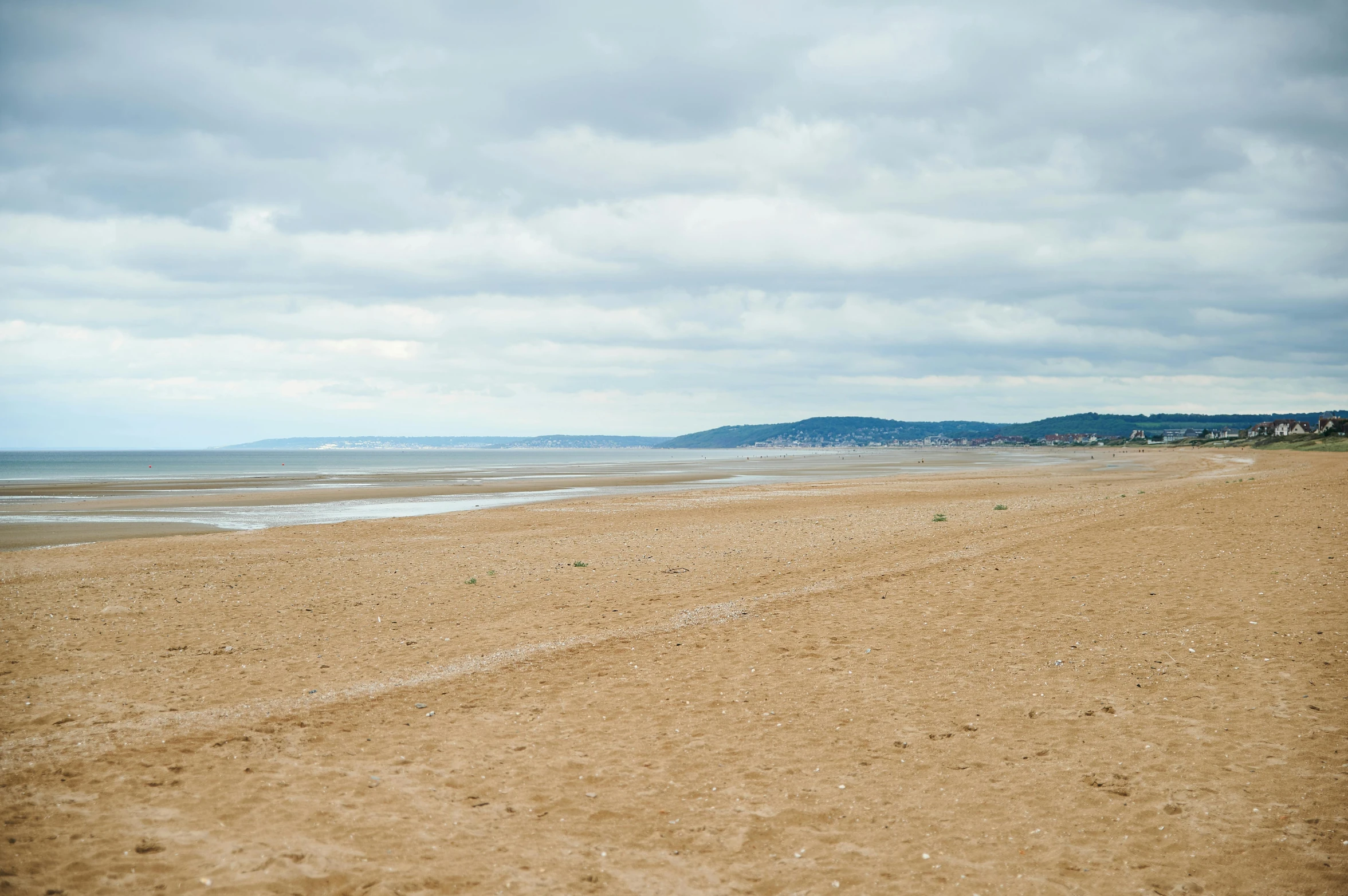 a man flying a kite on top of a sandy beach, by Rachel Reckitt, unsplash, omaha beach, distant view, where a large, panoramic