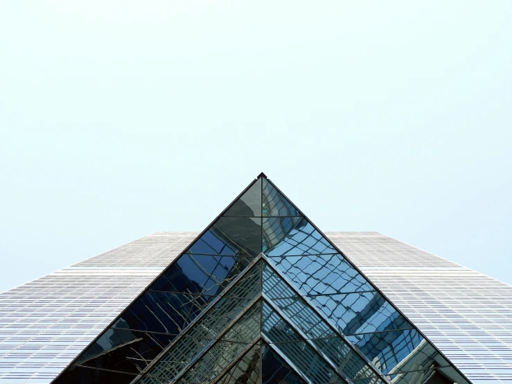 a very tall building with a lot of windows, pexels contest winner, hypermodernism, pyramid portal, glass cover, solarised, ((sharp focus))