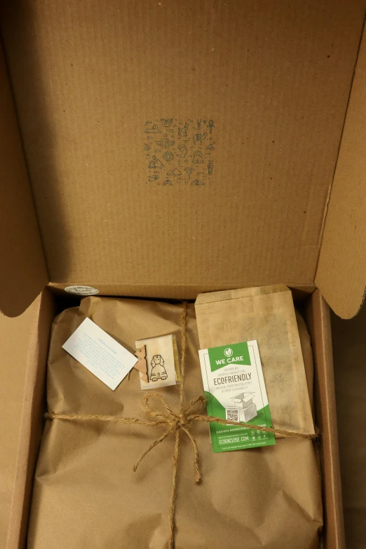 a box that has some food inside of it, by Eden Box, coffee beans, postage, commissioned, #green