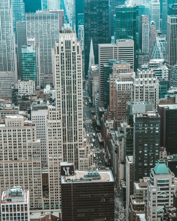 a view of a city from the top of a building, a colorized photo, pexels contest winner, pixel art, new york buildings, background image, trending photo