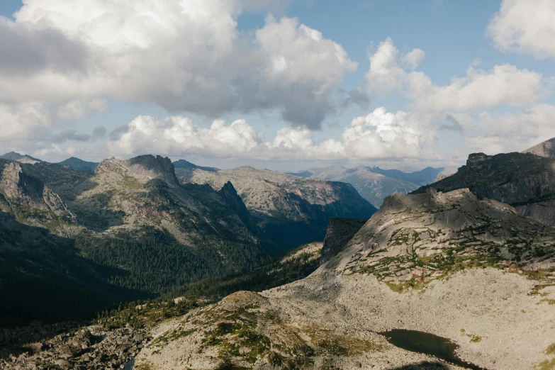 a group of people standing on top of a mountain, by Kristin Nelson, unsplash contest winner, overlooking a vast serene forest, rocky meadows, victoria siemer, high above treeline