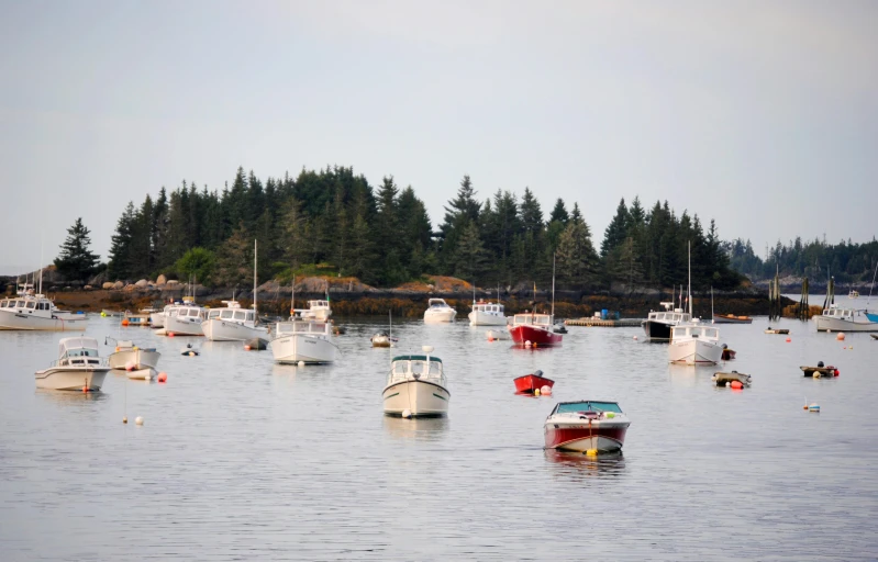 a number of boats in a body of water, a picture, by Jessie Algie, unsplash, dau-al-set, new hampshire, conde nast traveler photo, taken in the late 2010s, kilart