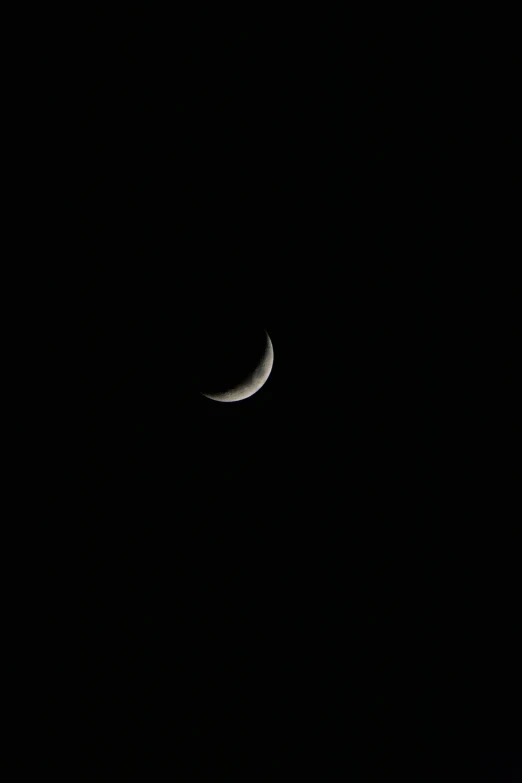 the moon is seen in the dark sky, by Peter Churcher, hurufiyya, ✨🕌🌙, may), digital image, crescent moon