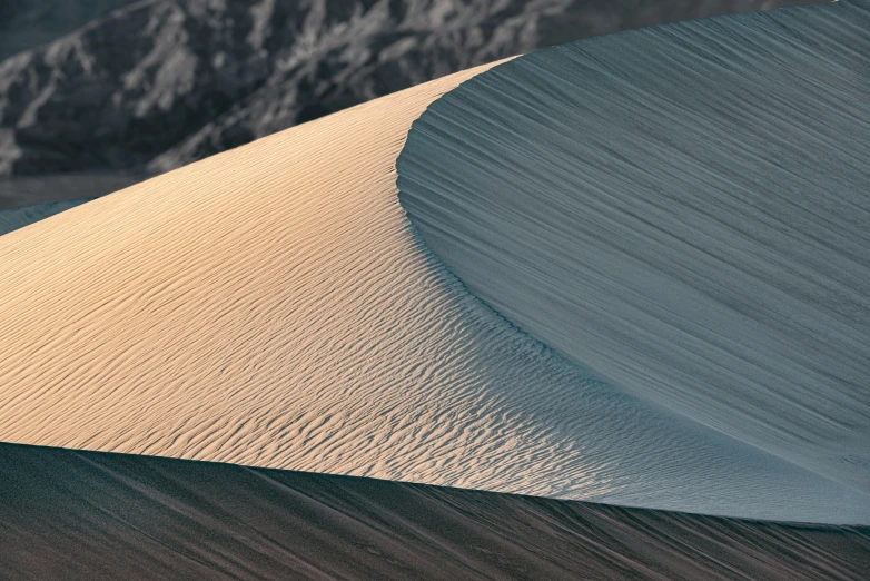 a person riding a snowboard on top of a sand dune, unsplash contest winner, computer art, intricate wrinkles, folds of fabric, subtle detailing, dessert