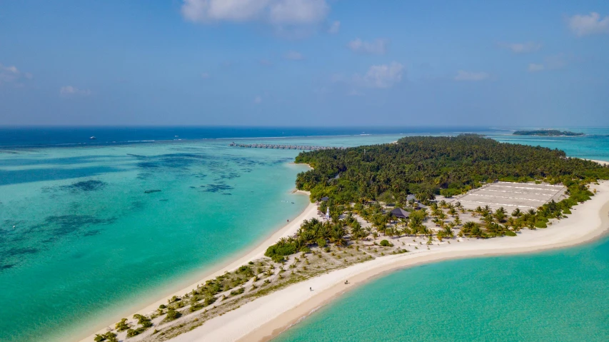 an island in the middle of the ocean, pexels contest winner, hurufiyya, beach and tropical vegetation, white beaches, commercially ready, award-winning masterpiece