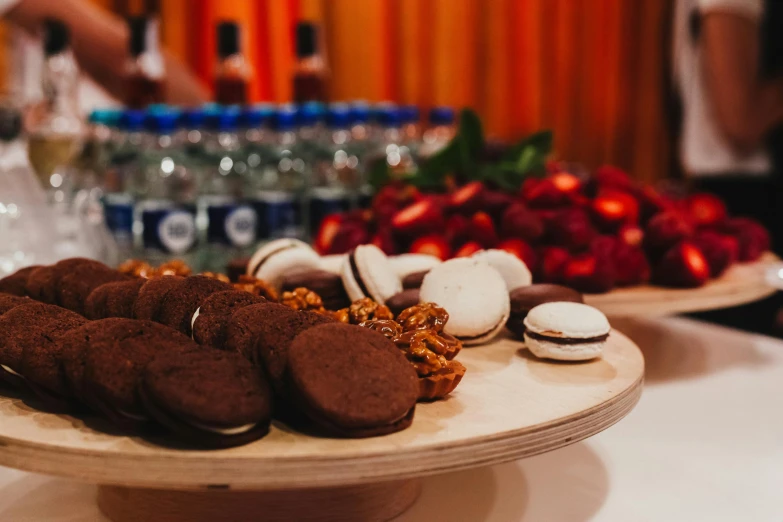 a close up of a plate of cookies on a table, by Julia Pishtar, concert photo, curated collection, macaron, 15081959 21121991 01012000 4k