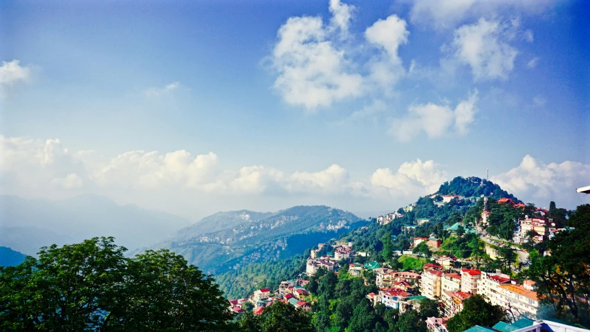 a view of a city from the top of a hill, pexels contest winner, renaissance, breathtaking himalayan landscape, shiny skin”, slightly pixelated, promo image