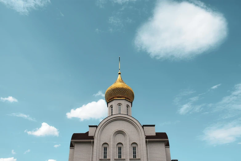 a large white building with a golden dome, by Carey Morris, unsplash contest winner, orthodox, 000 — википедия, square, grey