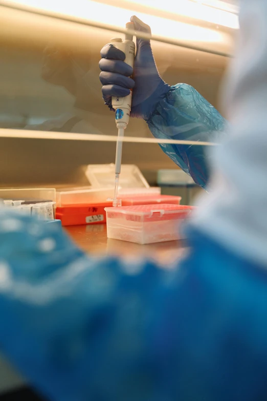 a close up of a person in a lab, by Jason Felix, shutterstock, coronavirus, instagram post, performance, surgical supplies