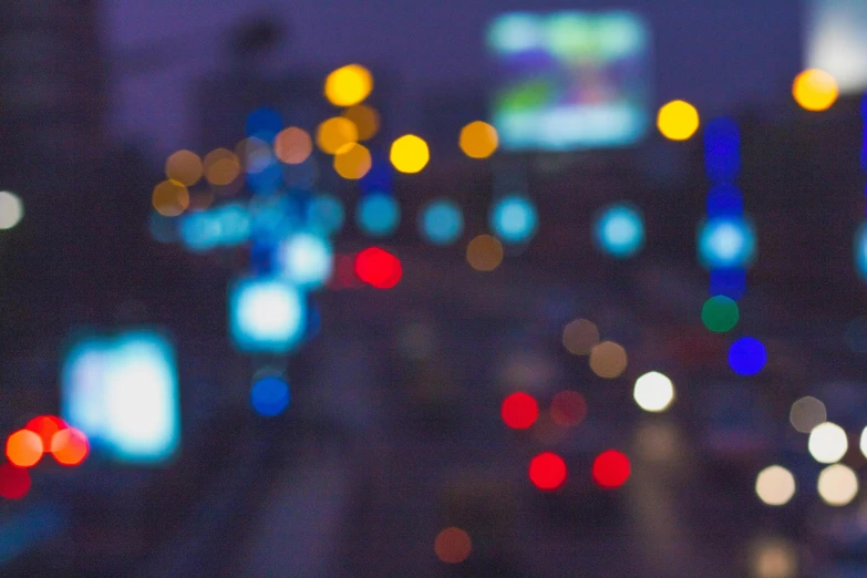 a city street filled with lots of traffic at night, unsplash, visual art, overcast bokeh - c 5, billboard image, multicolored, we go