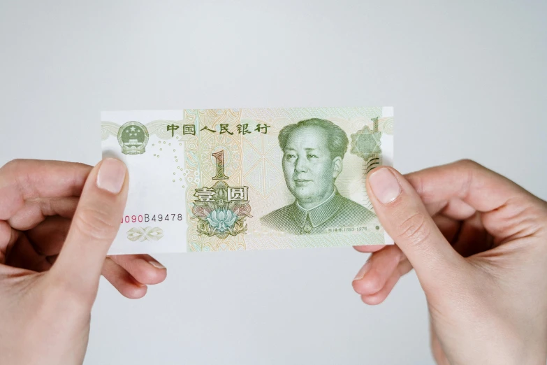 a person holding a bank note in their hands, inspired by Wang Yi, pexels contest winner, hyperrealism, square, nezha, the background is white, tian zi